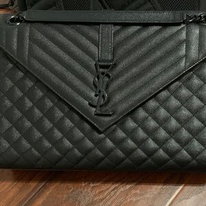 Yves Saint Laurent Black Quilted Shoulder Bag